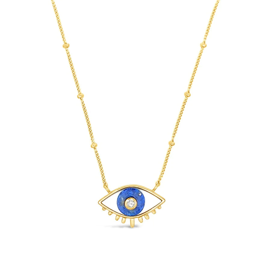 Sierra Winter Lover's Eye Necklace-Lapis