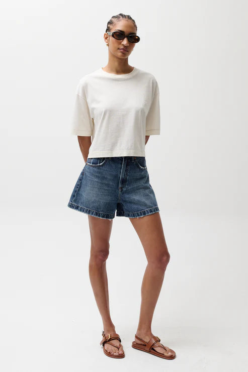 Sage High Rise A-Line Short