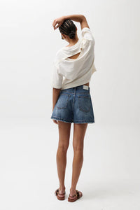 Sage High Rise A-Line Short