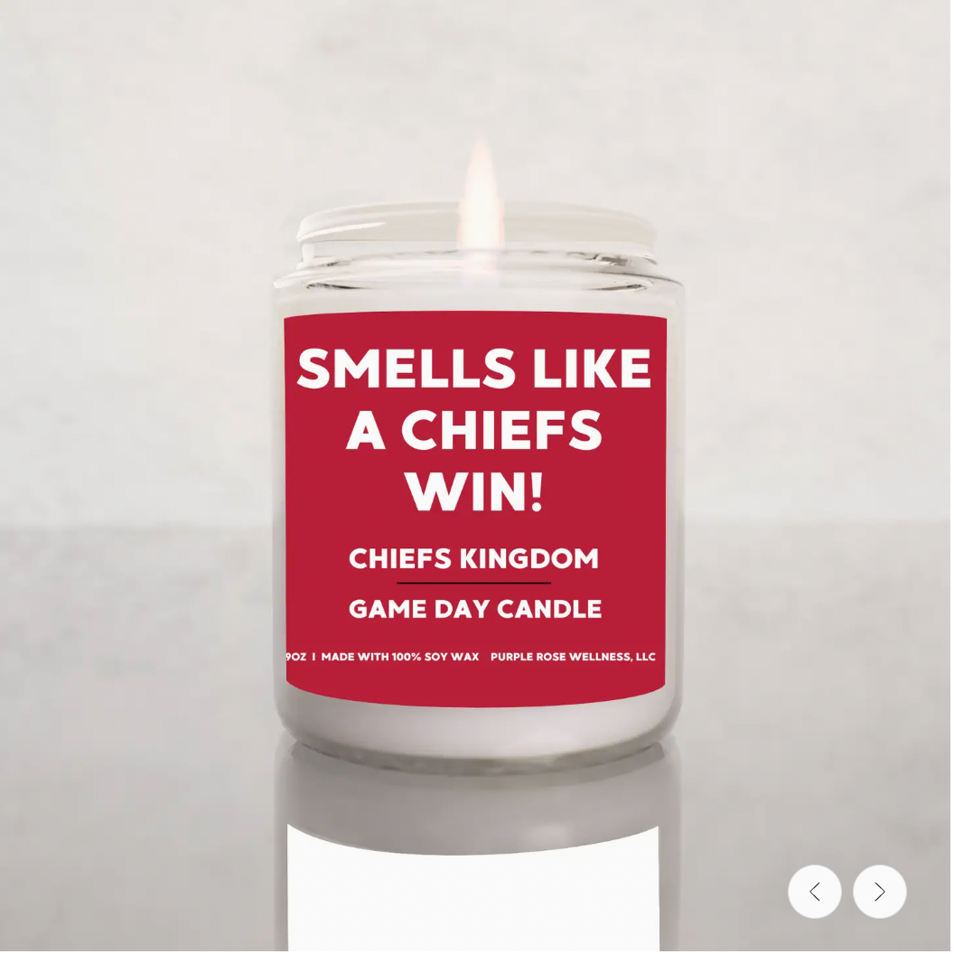 Kansas City Chiefs Football Candle