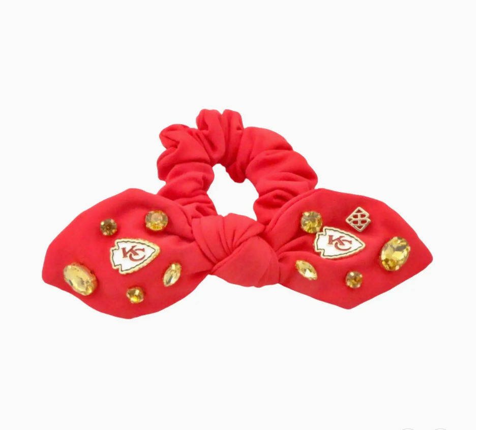 Kansas City Chiefs Red Logo Bow Scrunchie