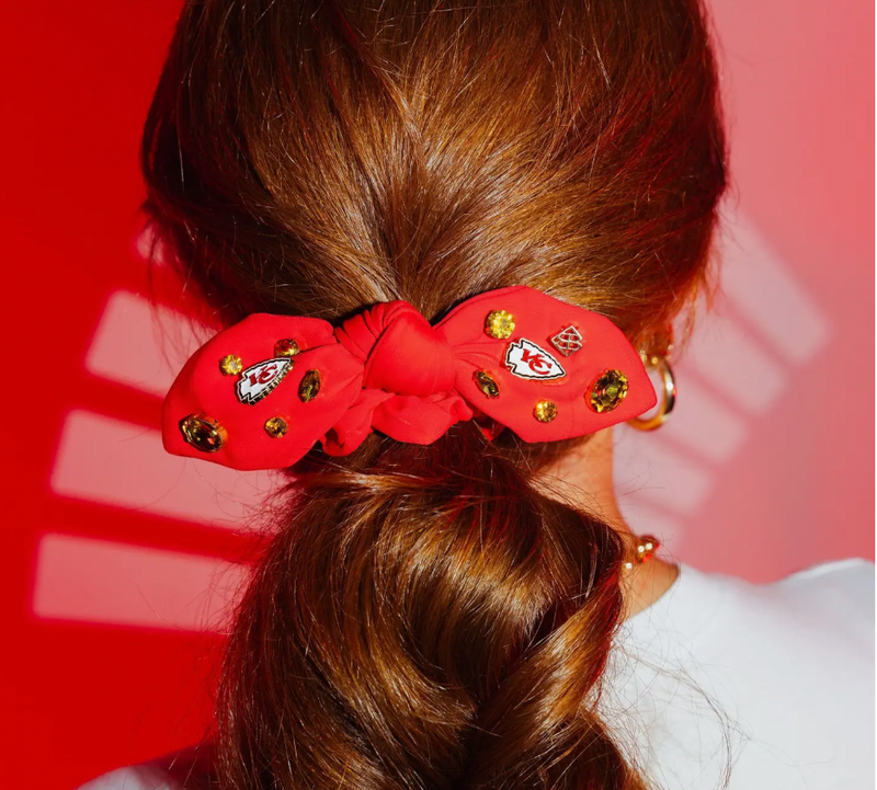 Kansas City Chiefs Red Logo Bow Scrunchie