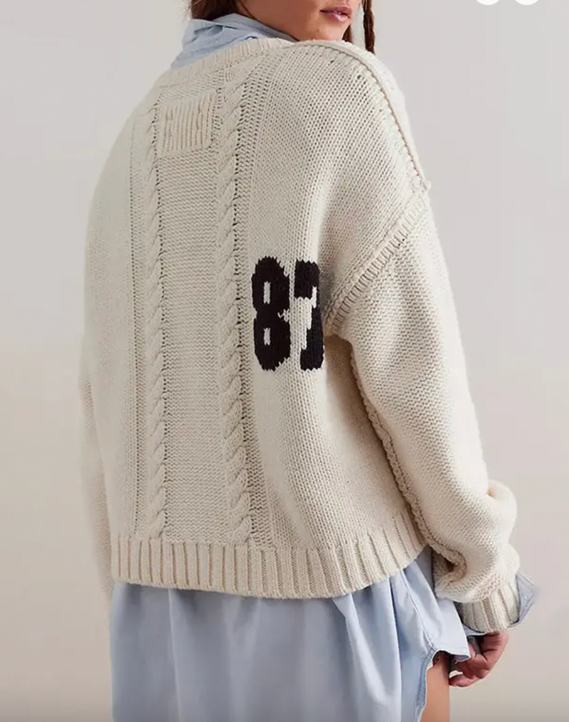 Varsity Number Knit Sweater
