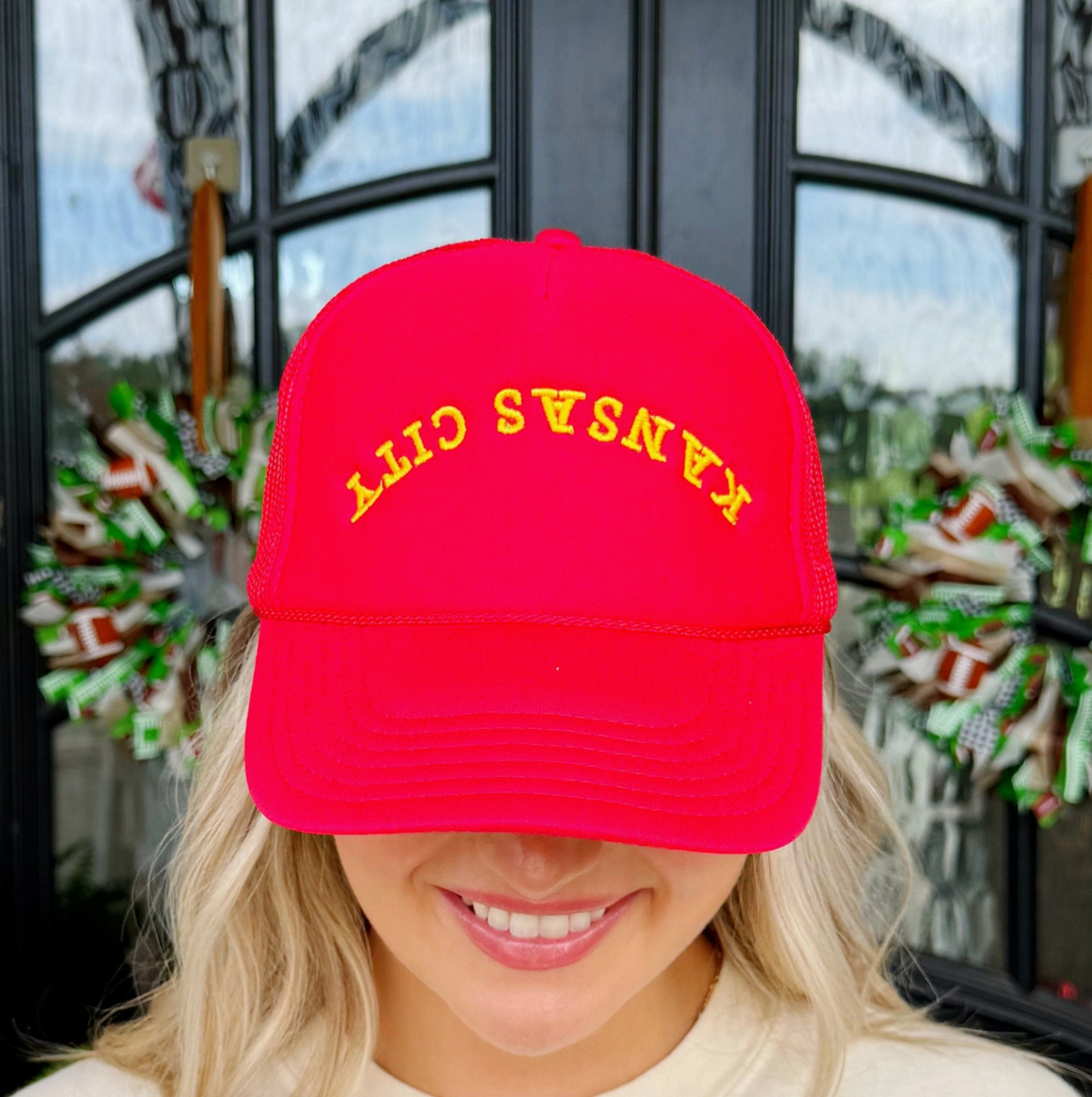 Red Kansas City Trucker Hat