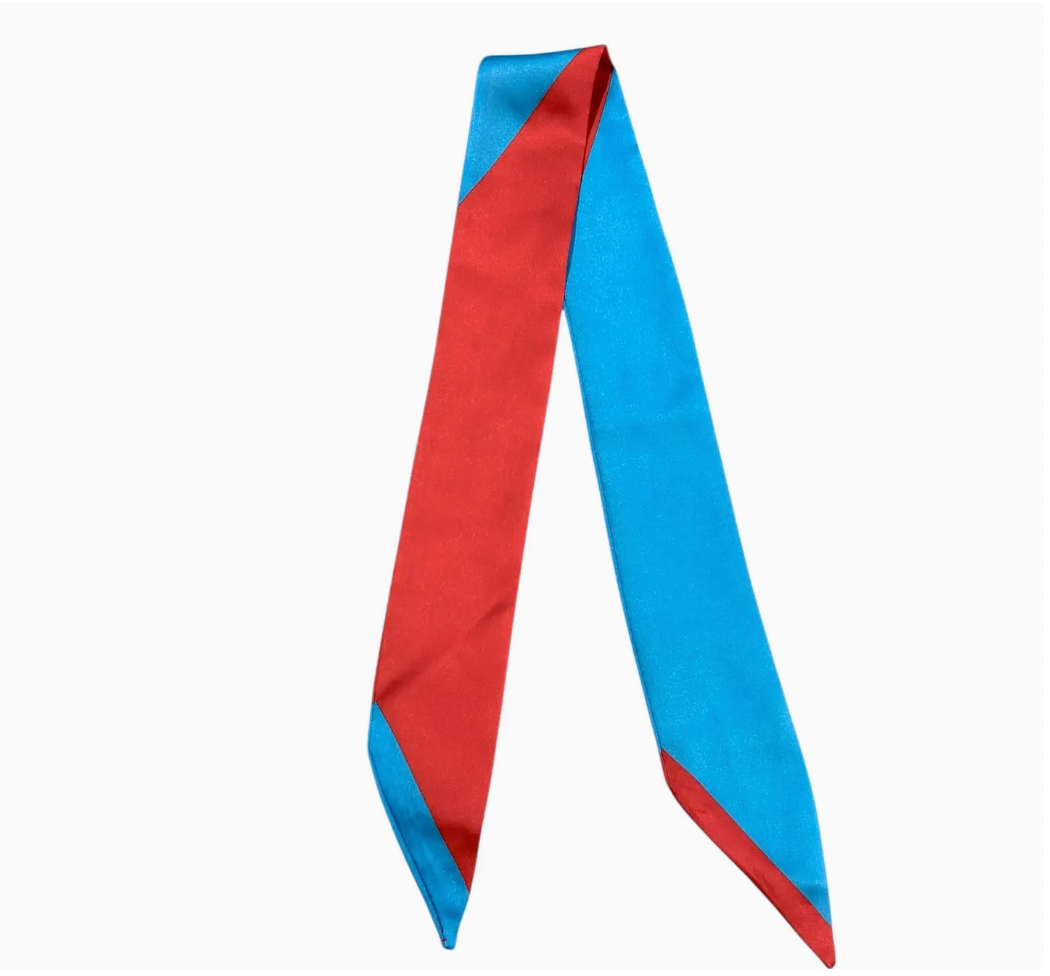 Blue & Red Twilly Scarf