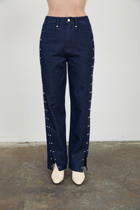Studded Denim Pant