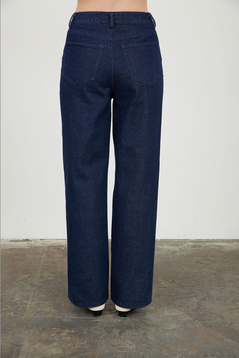 Studded Denim Pant
