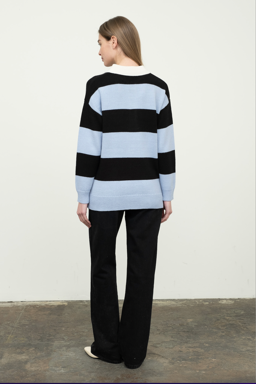 Striped Polo Sweater