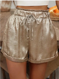Metallic Roll Up Short