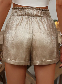Metallic Roll Up Short