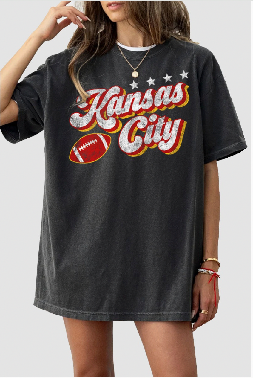 Kansas City Oversized Mineral Graphic Tee