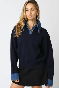 Triana Denim Knit Top