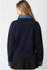 Triana Denim Knit Top