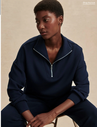 Navy Hawley Half Zip Sweat