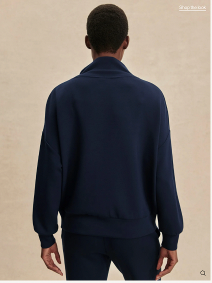 Navy Hawley Half Zip Sweat