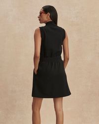 Polyanna Half Zip Dress // Black