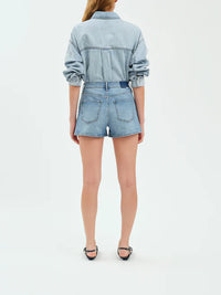 High Rise Troublemaker Denim Jean Shorts