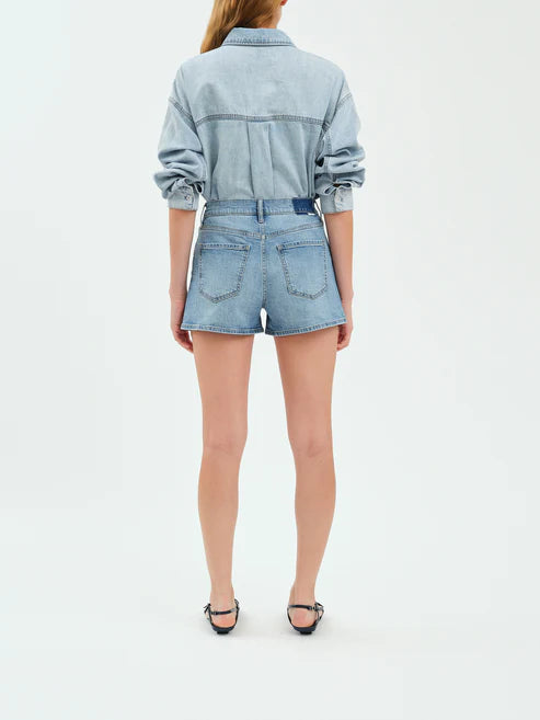 High Rise Troublemaker Denim Jean Shorts