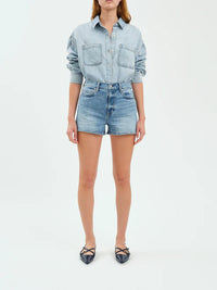 High Rise Troublemaker Denim Jean Shorts