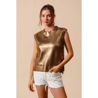 Metallic Foil Sweater