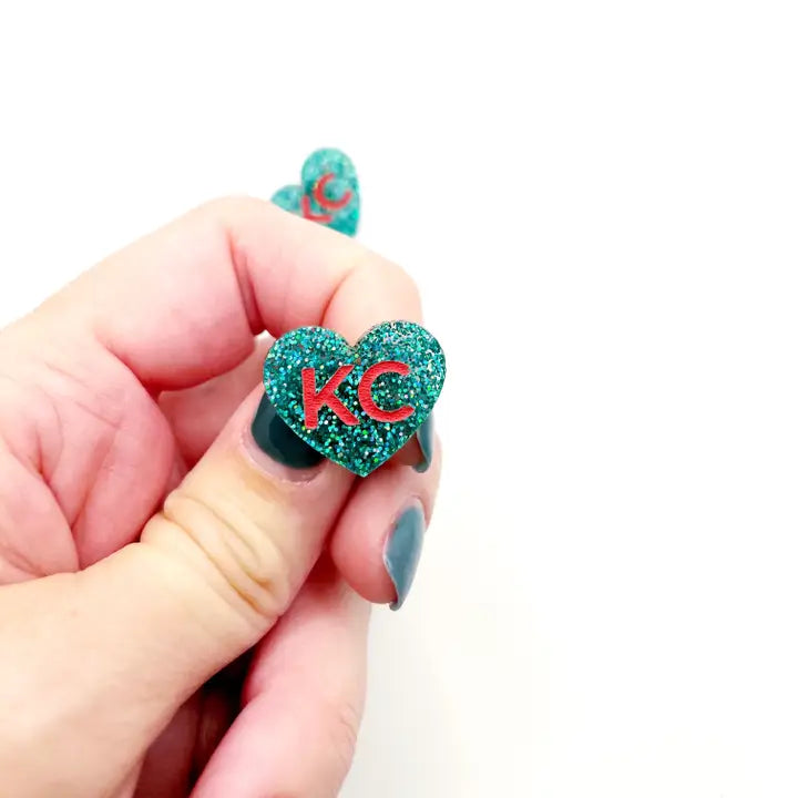 KC Current Heart Earrings