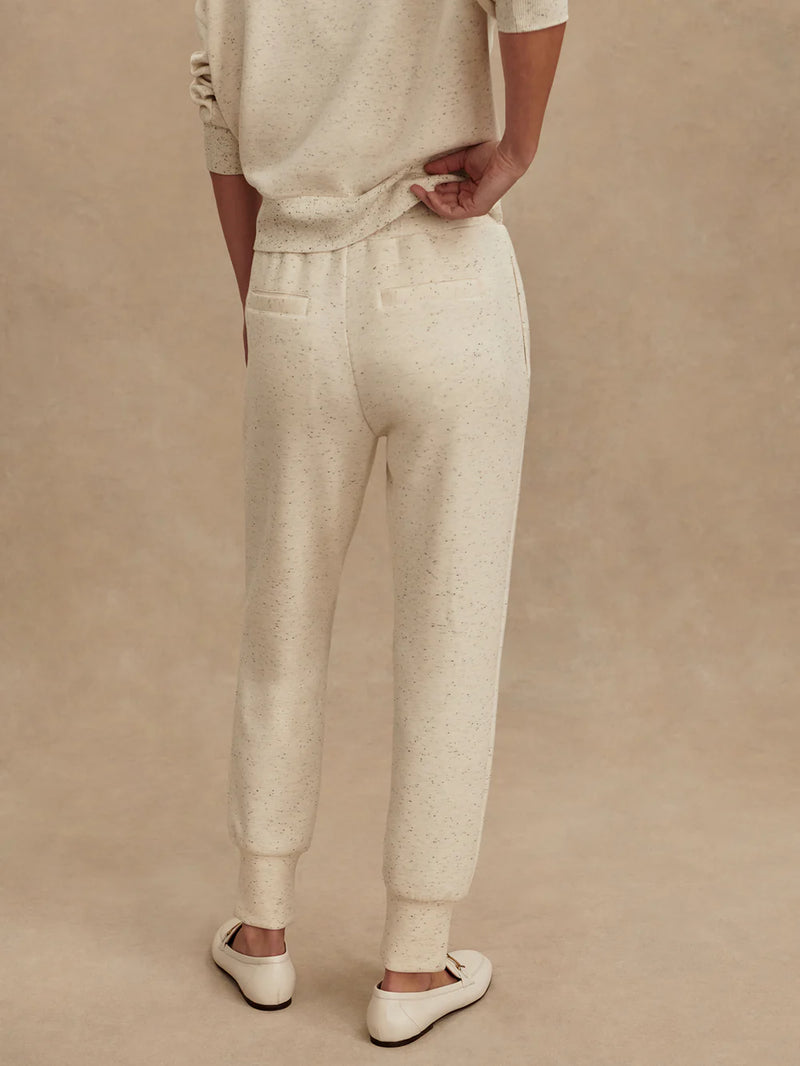 Slim Cuff Pant Ivory Marl Fleck