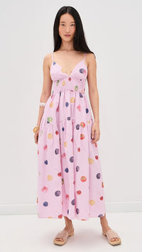 Pink Striped Fruit Midi