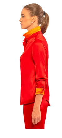 Crimson Button Up