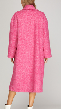 Pink Brushed Coat