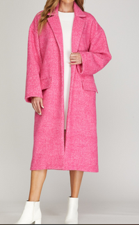 Pink Brushed Coat