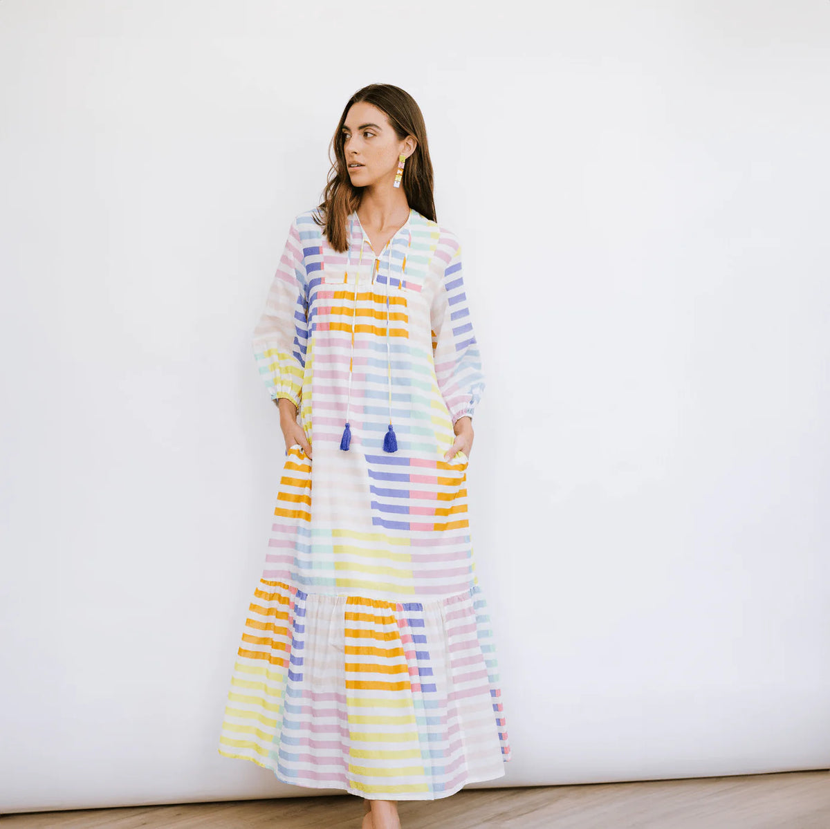 Colorful Stripe Copra Dress