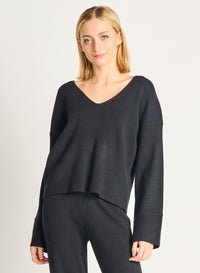 Black V-Neck Sweater