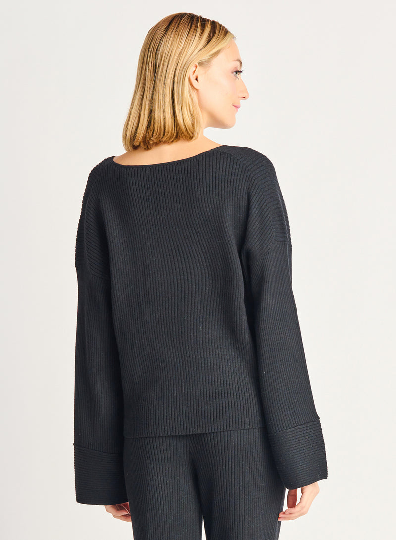 Black V-Neck Sweater