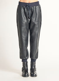 Faux Leather Joggers
