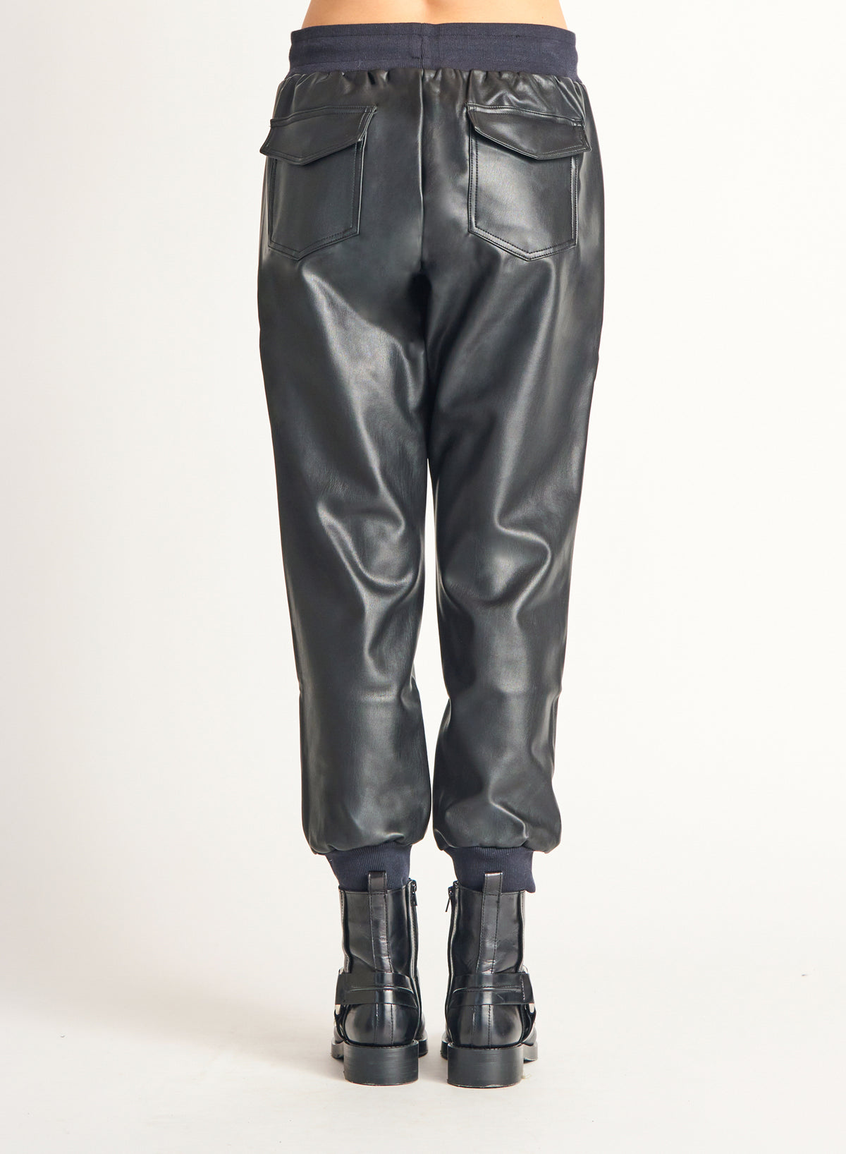 Faux Leather Joggers