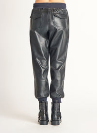 Faux Leather Joggers