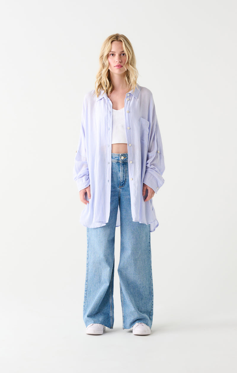 Blue and Pink Oversized Shirt