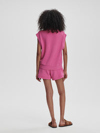 Loretta Half Zip Ibis Rose
