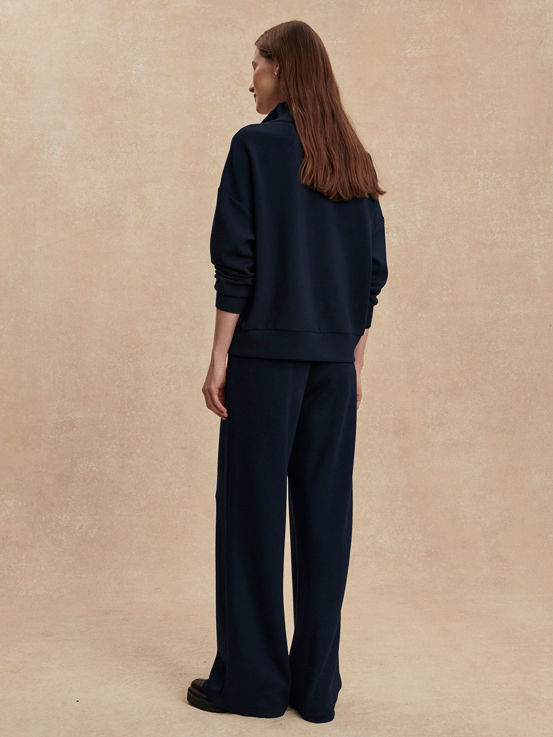 Navy Extra Wide Leg Pant 29.5