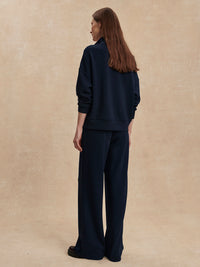 Navy Extra Wide Leg Pant 29.5