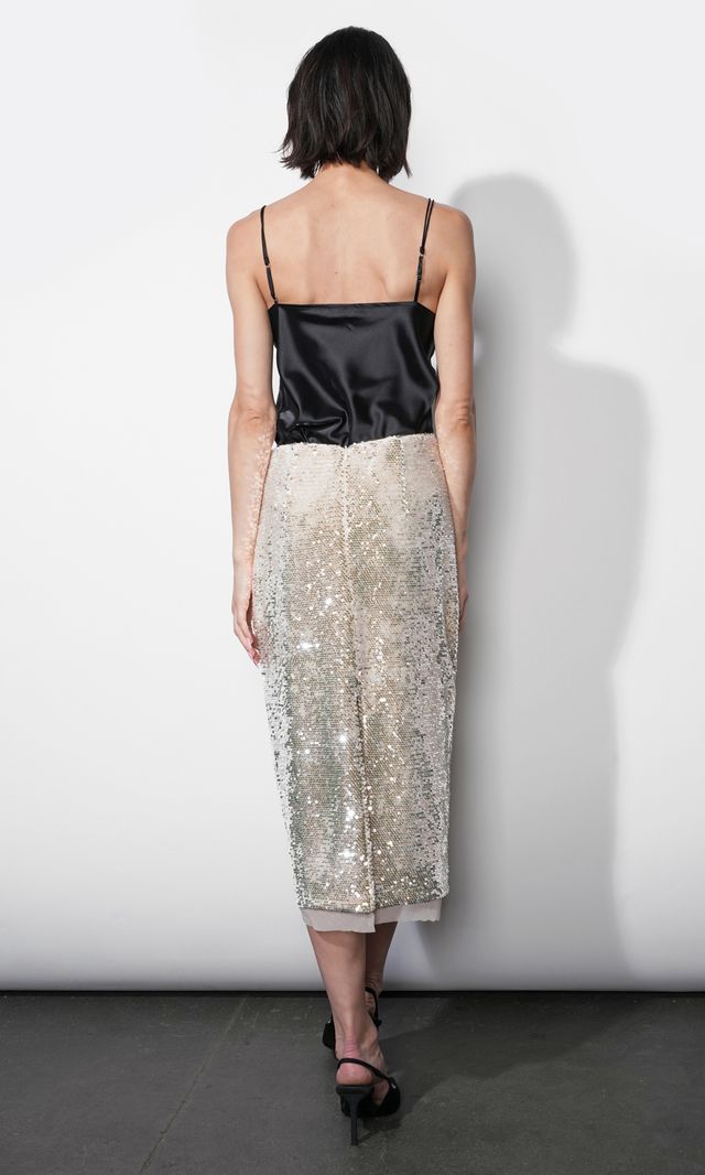 Gianna Velvet Sequin Midi Skirt