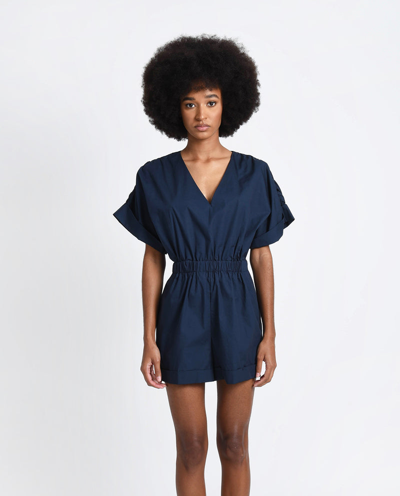 Navy Romper
