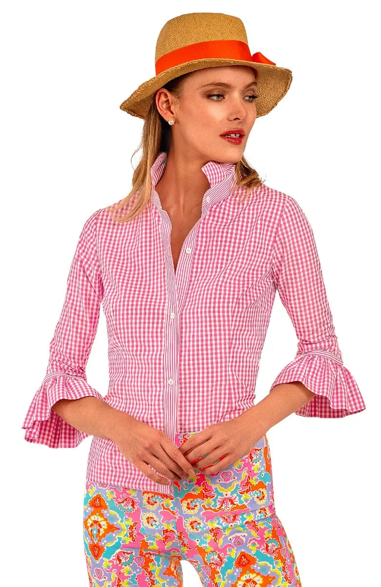 Pink Gingham Top-online exclusive
