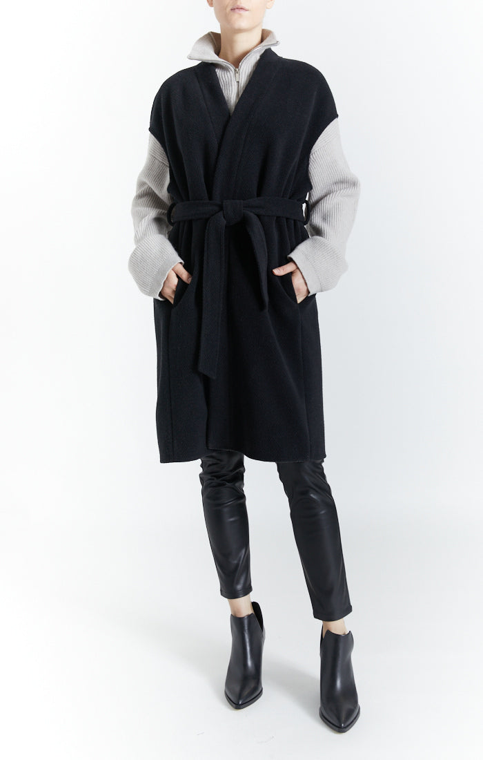 Belted Long Vest