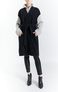 Belted Long Vest